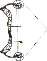 Bear Adapt 2 HP hunting compound bow in color Throwback Green at full draw with 27"-32" draw length.