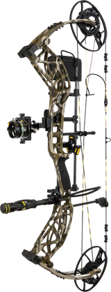 Full view of the Bear Adapt 2 HP RTH+ in color Mossy Oak Bottomland on transparent background.
