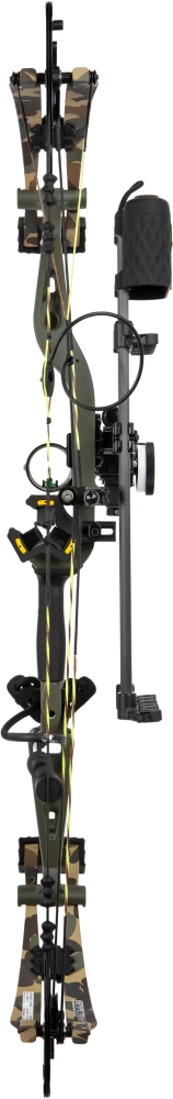 Back view of Bear Adapt 2 HP RTH+ in color Throwback Green with Trophy Ridge ready-to-hunt accessories.