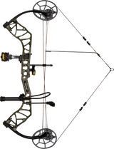 Bear Legit Maxx RTH adjustable compound bow in Veil Rush at full draw.