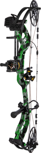 Bear Legit MAXX in color Fred Bear Electric with ready-to-hunt package from Trophy Ridge on transparent background.