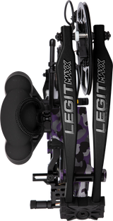 Close up image of Bear Legit MAXX RTH adjustable compound bow limbs in color Fred Bear Twilight.