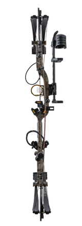 Back profile of the Bear Legit Maxx RTH adjustable compound bow in Mossy Oak Roots.