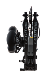 Close up of Bear Legit MAXX RTH adjustable compound bow limbs in color Black on a transparent background.