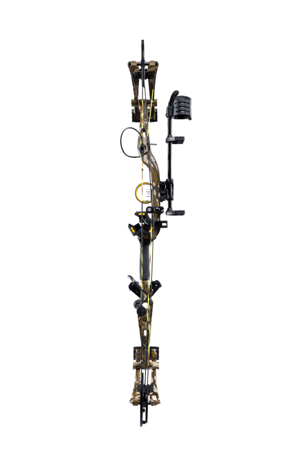Full view of the Bear Adapt 2 RTH in color Mossy Oak Bottomland with an adjustable draw length of 24 - 31 inches.
