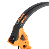 Bear Brave youth bow limbs with logo in color orange.