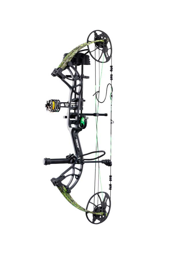 Side view of the Bear Archery Cruzer G4 Compound Bow highlighting its modern, lightweight, and compact frame.