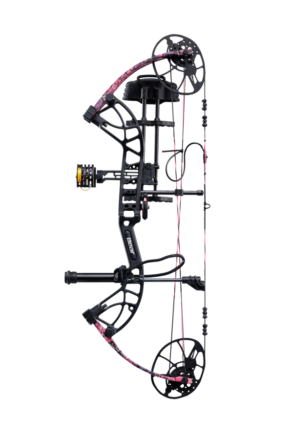Side view showcasing Trophy Ridge’s ultimate ready-to-hunt package on Bear Archery's Cruzer G4 compact bow.