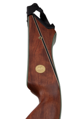 Bear Archery's Fred Bear Take Down - Traditional Archery - Longbows -  Recurve Bows - Hunting Recurve Bows - Hunting Longbows - Bubinga With Green Glass - right hand - left hand - Bear Achery Traditional Bow
