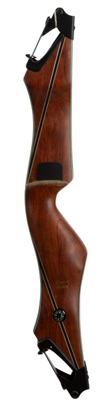 Bear Archery's Fred Bear Take Down - Traditional Archery - Longbows -  Recurve Bows - Hunting Recurve Bows - Hunting Longbows - Bubinga With Green Glass - right hand - left hand - Bear Achery Traditional Bow