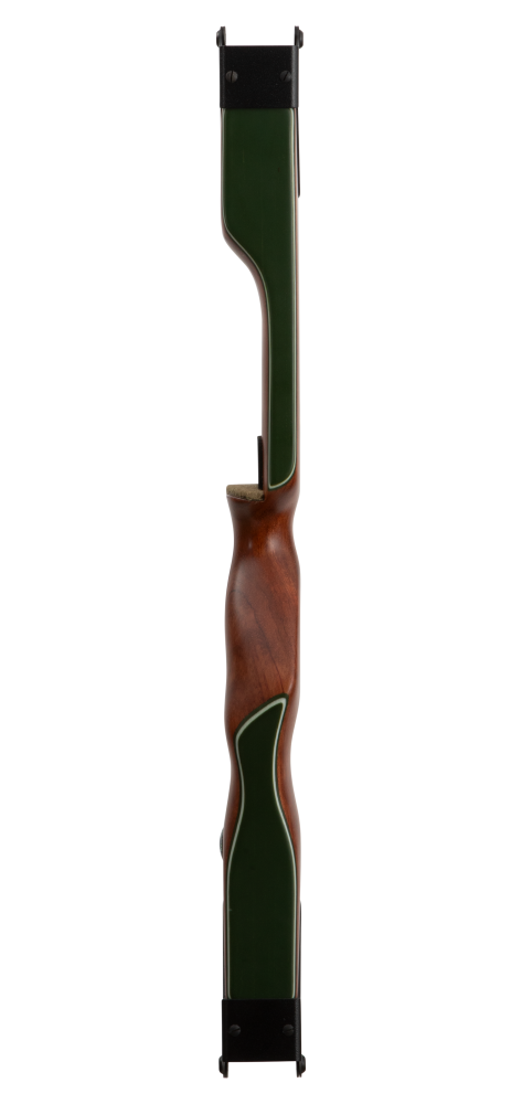 Bear Archery's Fred Bear Take Down - Traditional Archery - Longbows -  Recurve Bows - Hunting Recurve Bows - Hunting Longbows - Bubinga With Green Glass - right hand - left hand - Bear Achery Traditional Bow