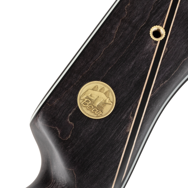 Bear Archery 50th Anniversary A Riser - Black Maple Black Stripe - Left Hand_7