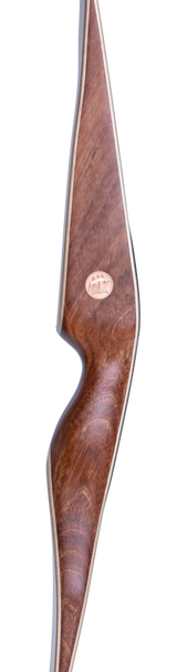 The Bear G62 traditional Bear Archery logo on the Bear G62 recurve bow limb.