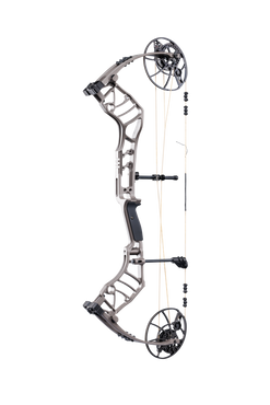 Bear Archery Legend 30 compound bow for hunting with a smooth hybrid cam system, offering adjustable draw length and weight for precision shooting in color Stone.