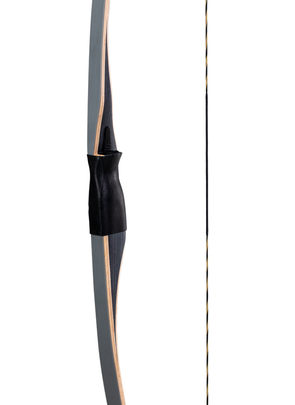 Leather "shoot of the shelf" arrow rest with supple leather grip and sideplate_2