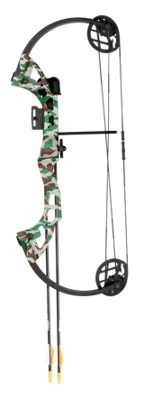 Bear Archery Warrior Youth Bow Includes Trophy Ridge Whisker Biscuit, Armguard, Quiver, and Arrows Recommended for Ages 11 and Up - - kids archery set