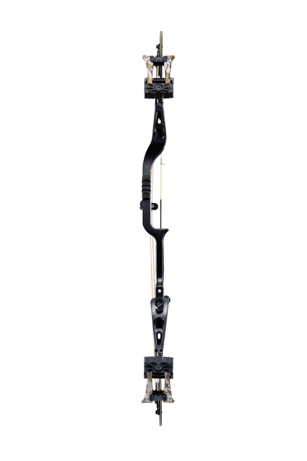 Front view of Bear Archery Whitetail INT in color Mossy Oak Bottomland.