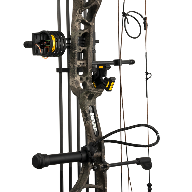 Bow comes Ready to Hunt equipped with premium Trophy Ridge accessories and includes the EXTRA kit complete with 5 Trophy Ridge Wrath Arrow precut to 29" with install inserts with 100 grain field points, plus 5 loose inserts, Trophy Ridge Release and 3 Rocket Siphon Broadheads_6