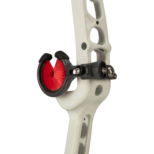 The reversible mount on the Cajun Bowfishing whisker biscuit design can be used for both left- and right-hand bows.