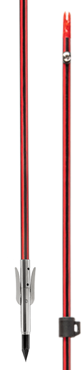 Cajun Bowfishing Fiberglass Bowfishing Arrow - Carbon Infused Bowfishing Arrow - Bowfishing Arrow with Sting a Ree Reversible Tournament Point