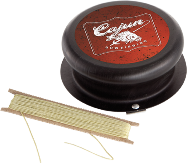 Cajun Bowfishing Screw-On All-Aluminum Drum Reel with 50' of 80-Pound Test Braided Line - Backed by a Lifetime Warranty_1