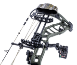 Trophy Ridge 5 Spot Compound Bow Quiver in Mossy Oak Bottomland has a quick detach mounting bracket.