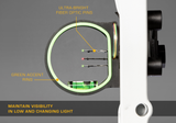 Three ultra-bright horizontal .019" medium fiber optic pins for ultimate visibility_5
