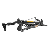 Bear X Desire XL Pistol Crossbow in color Black. The mini crossbow is cocked and aimed to the right. The Desire XL is a Self Cocking Crossbow.