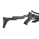 Close up of the Bear X Desire XL Pistol Crossbow. The Desire XL is a Self Cocking Crossbow. This mini crossbow comes in color Black and reach speeds up to 175 fps.