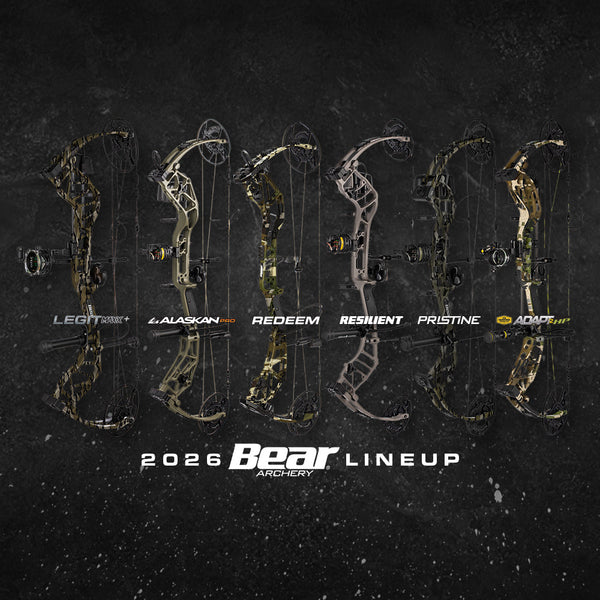 Bear Archery 2026 compound bows, traditional bows, crossbows, and youth bows
