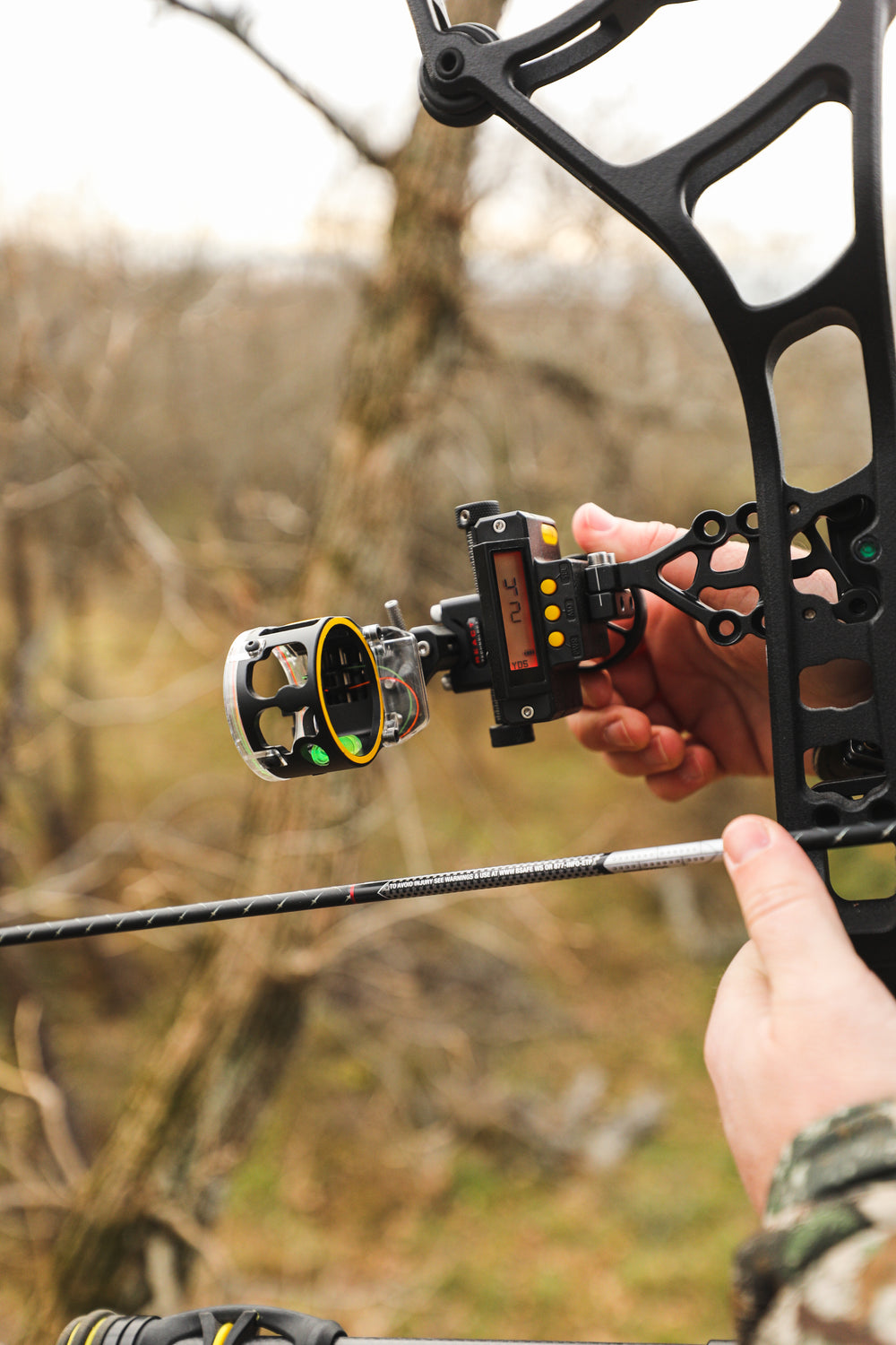 Trophy Ridge Digital React Bow Sight with Digital React Technology on Compound Bow