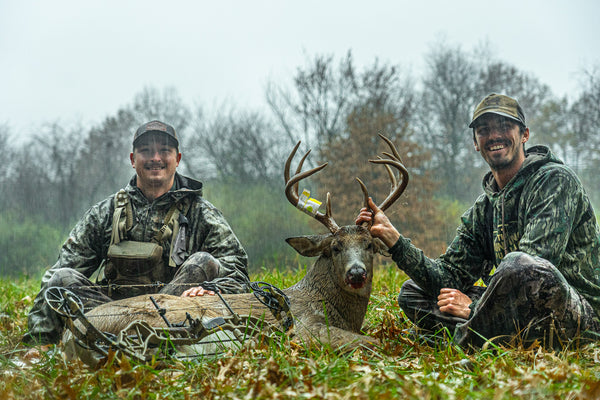 Jake from The Hunting Public with Iowa bow kill buck harvested with bear archery adapt bow