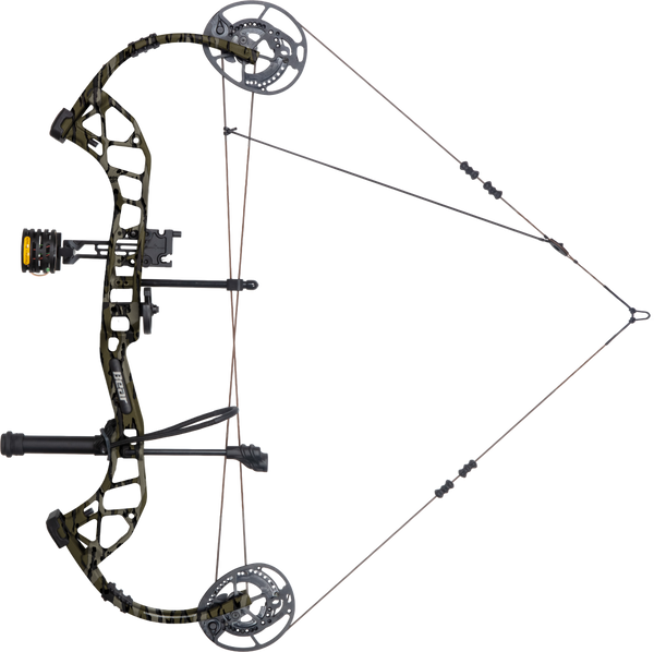 Pristine RTH compound bow for women from Bear Archery at full draw