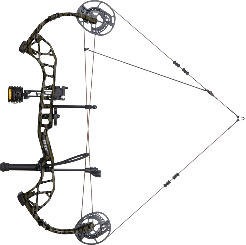Pristine RTH compound bow for women from Bear Archery at full draw