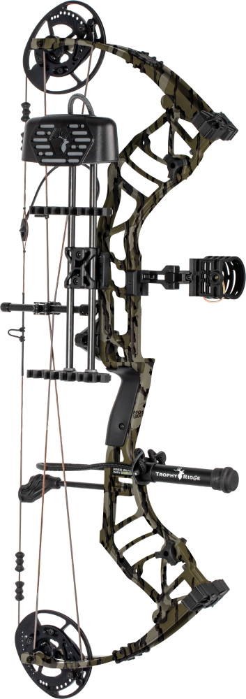 Resilient RTH short draw compound bow on a transparent background