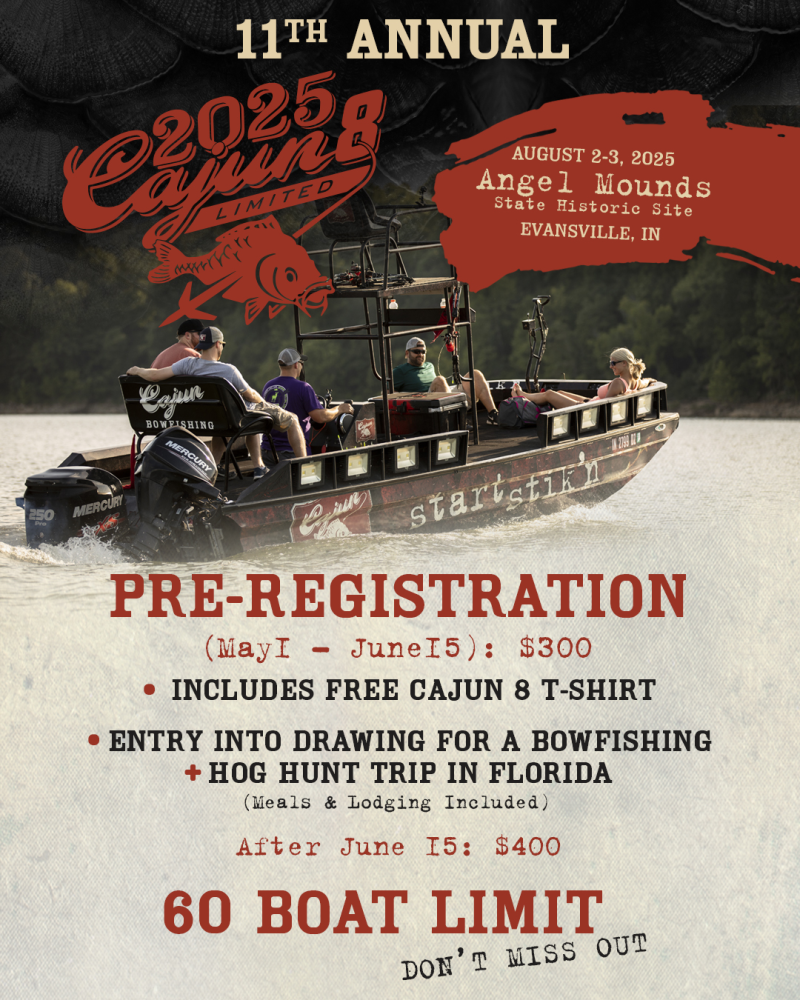 CAJUN 8 LIMITED TOURNAMENT REGISTRATION-Bowfishing Accessories