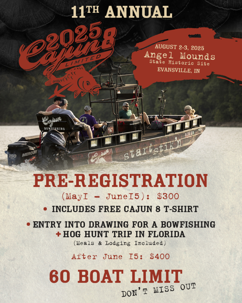 CAJUN 8 LIMITED TOURNAMENT REGISTRATION-Bowfishing Accessories