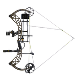 The Bear Adapt 2 Plus RTH compound bow at full draw.