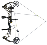 The Bear Adapt 2 RTH compound bow at full draw.