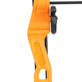 Bear Archery Brave youth compound bow package in color orange features a 15 to 25 lb. Draw Weight. 