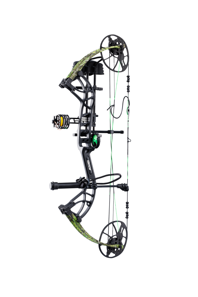 Side view of the Bear Archery Cruzer G4 Compound Bow highlighting its modern, lightweight, and compact frame.