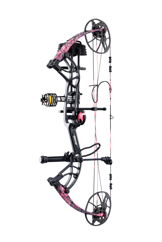 Bear Archery Cruzer G4 Compound Bow for bowhunting displayed against a transparent background, emphasizing its professional build quality, Muddy color option, and Trophy Ridge ready-to-hunt accessories.