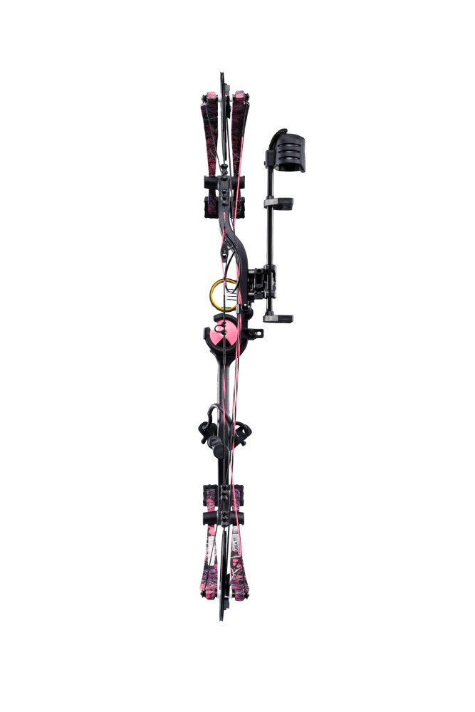 Back view of Bear Archery Cruzer G4 compound bow showcasing its compact 29" axel length.
