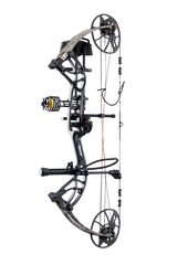 Side view of Bear Archery Cruzer G4 compact bow with 75% let off, highlighting its lightweight and compact frame.