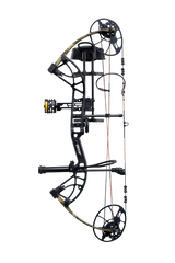 Side view showcasing Trophy Ridge’s ultimate ready-to-hunt package on Bear Archery's Cruzer G4 compact bow. 