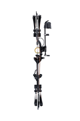 Back view of Bear Archery Cruzer G4 compound bow showcasing its compact 29" axel length.