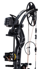 Close up of Trophy Ridge scope and Bear Archery Cruzer G4 cam system.