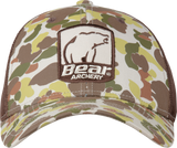 Fred bear camo hat - bear archery camo hat with fred bear camo and bear archery shield logo