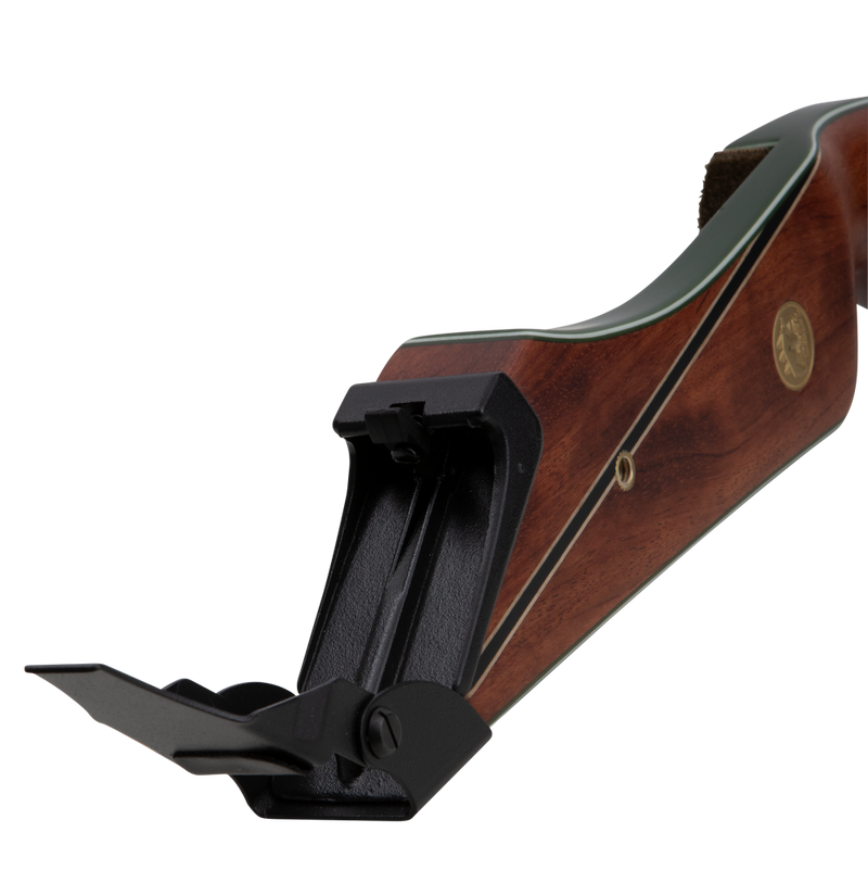 Bear Archery's Fred Bear Take Down - Traditional Archery - Longbows -  Recurve Bows - Hunting Recurve Bows - Hunting Longbows - Bubinga With Green Glass - right hand - left hand - Bear Achery Traditional Bow