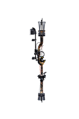 Front view Bear Legit MAXX RTH Adjustable compound Bow in color Wildfire with Trophy Ridge Ready-To-Hunt accessories.